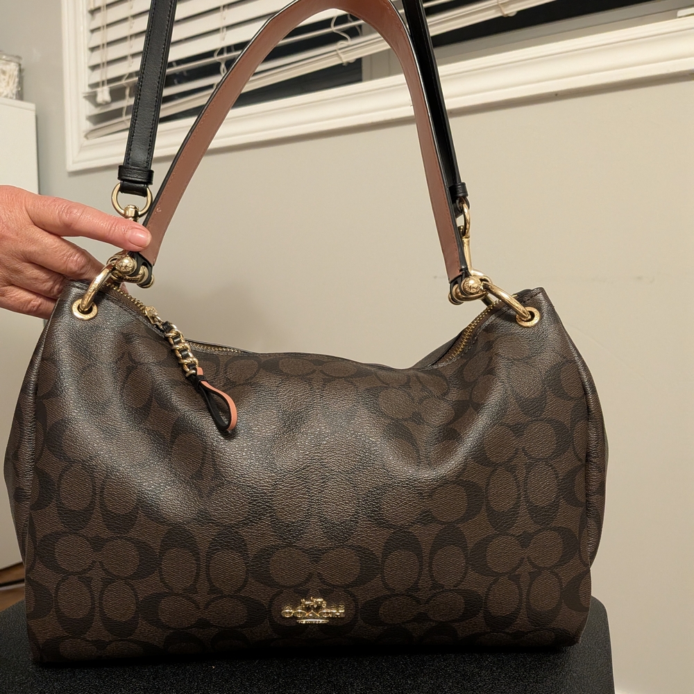 Coach Brown Signature Shoulder Bag
